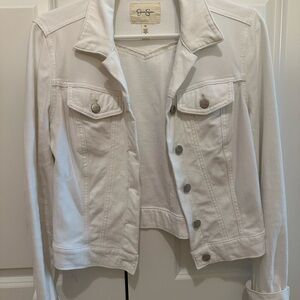 Jessica Simpson Classic White Jean Jacket
